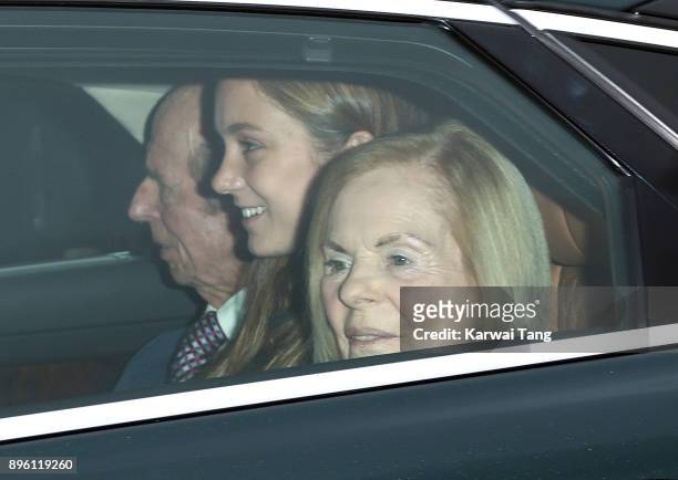 Katherine, Duchess of Kent and Prince Edward, Duke of Kent attend a Christmas lunch for the extended Royal Family at Buckingham Palace on December...