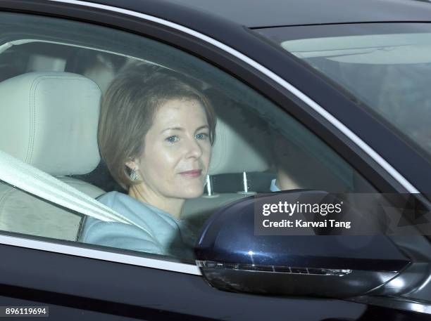 Serena Armstrong-Jones attends a Christmas lunch for the extended Royal Family at Buckingham Palace on December 20, 2017 in London, England.