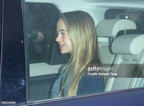 Lady Amelia Windsor attends a Christmas lunch for the extended Royal Family at Buckingham Palace on December 20, 2017 in London, England.