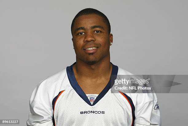 Darcel McBath of the Denver Broncos poses for his 2009 NFL headshot at photo day in Denver, Colorado.