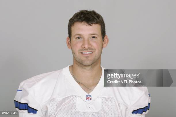 Tony Romo of the Dallas Cowboys poses for his 2009 NFL headshot at photo day in Irving, Texas.
