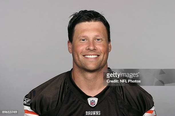 Steve Heiden of the Cleveland Browns poses for his 2009 NFL headshot at photo day in Cleveland, Ohio.