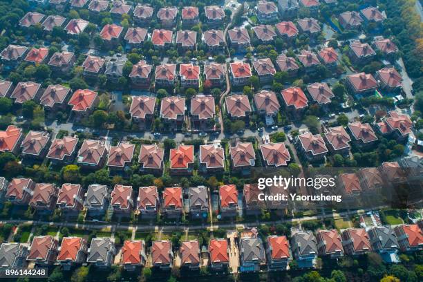 villa buildings at shanghai pudong,china - luxary stock pictures, royalty-free photos & images