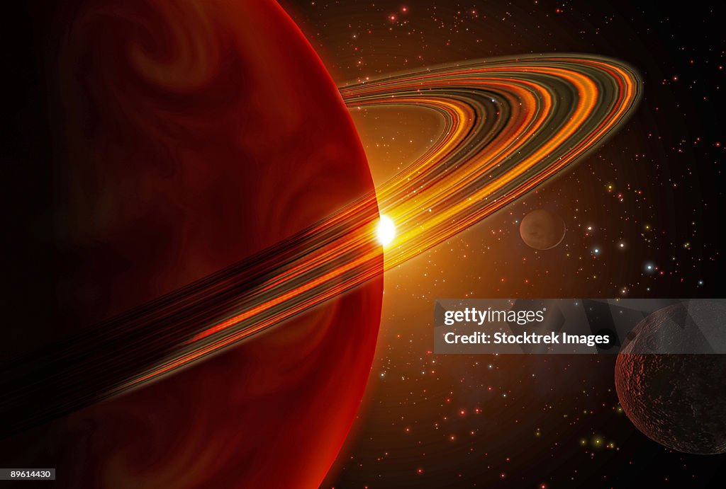 This is an artist's concept of a giant planet recently discovered orbiting the sun-like star 79 Ceti, located 117 light-years away in the constellation Cetus the sea monster.