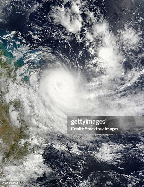 march 9, 2009 - tropical cyclone hamish off australia.  - cyclone stock pictures, royalty-free photos & images