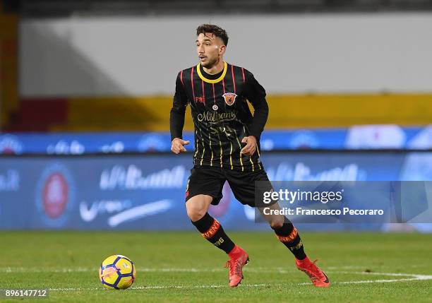 Danilo Cataldi of Benevento Calcio in action during the Serie A match between Benevento Calcio and Spal at Stadio Ciro Vigorito on December 17, 2017...