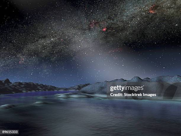 a view as it would appear with the zodiacal light from earth's system. - zodiacal light stock illustrations