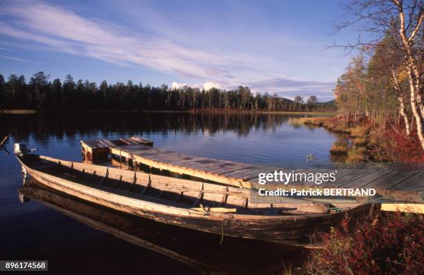 Lac de la commune d'Inari, Finlande..