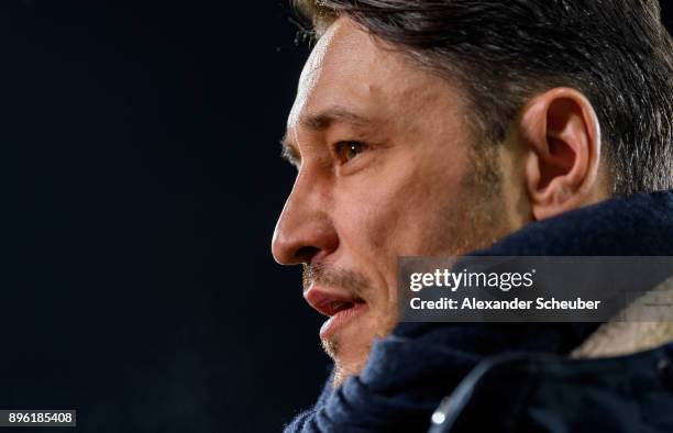 Head coach Niko Kovac of Eintracht Frankfurt is seen prior to the DFB Cup match between 1. FC Heidenheim and Eintracht Frankfurt at Voith-Arena on...