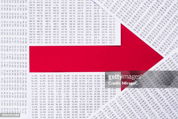 Paper and Data Composing Red Arrow