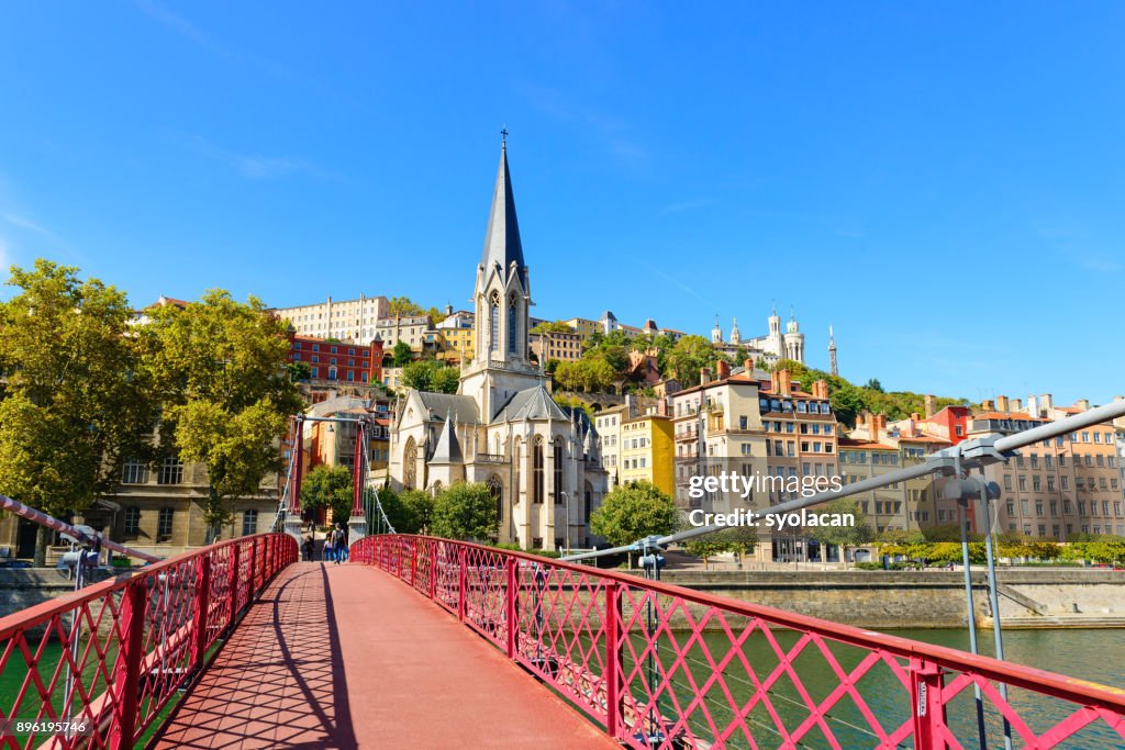 Lyon Stadtbild von Rhône