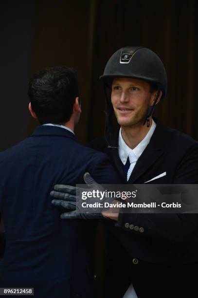 Lorenzo DE LUCA of Italy, Kevin STAUT of France, during 17th Rolex IJRC Top 10 Final. International Jumping Competition 1m 60 two rounds, 1st and 2nd...