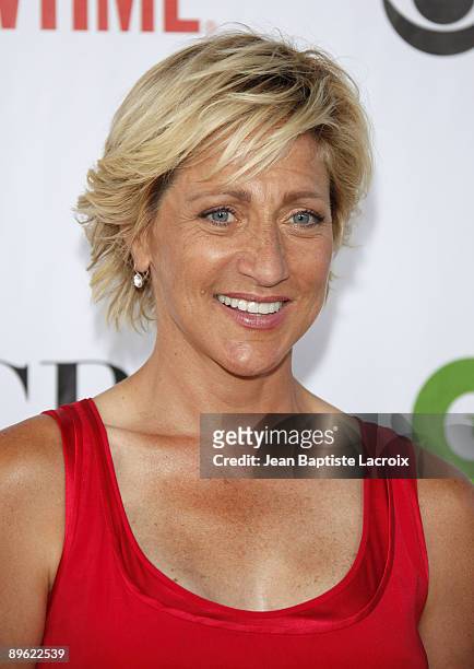 Edie Falco arrives at the NBC and Universal's 2009 TCA Press Tour All-Star Party at the Huntington Library on August 3, 2009 in Pasadena, California.