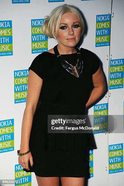 Little Boots attends the Nokia Skate Almighty launch party held at Potters Field on August 5, 2009 in London, England.