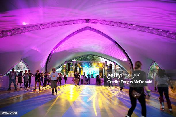 General atmosphere at the Nokia Skate Almighty launch party held at Potters Field on August 5, 2009 in London, England.