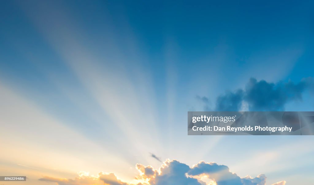 Clouds and Sky with Sun Beam's