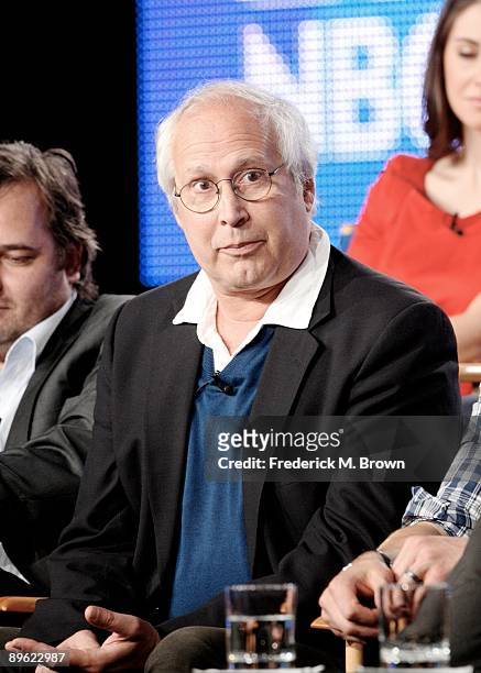 Actor Chevy Chase of the television show "Community" attends the NBC Network portion of the 2009 Summer Television Critics Association Press Tour at...