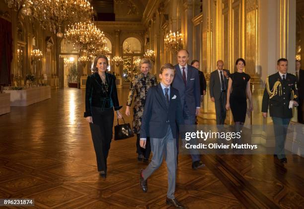 Princess Claire of Belgium, Princess Astrid of Belgium Prince Lorenz of Belgium and Prince Nicolas of Belgium attend the Christmas Concert at the...