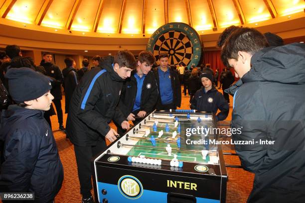 General view during FC Internazionale Youth Teams Christmas Party on December 20, 2017 in near Milan, Italy.
