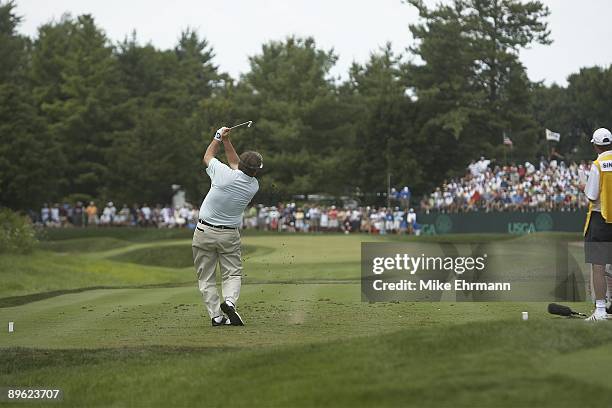 Joey Sindelar in action, drive from tee on No 3 during Saturday play at Crooked Stick GC. Carmel, IN 8/1/2009 CREDIT: Mike Ehrmann