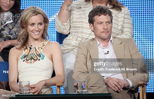 Actrors Taylor Schilling and James Tupper of the television show "Mercy" attend the NBC Network portion of the 2009 Summer Television Critics...