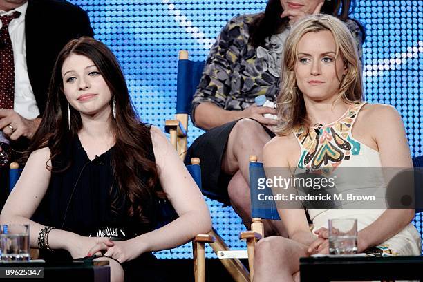 Actors Michelle Trachtenberg and Taylor Schilling of the television show "Mercy" attend the NBC Network portion of the 2009 Summer Television Critics...