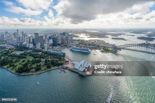 悉尼鳥瞰圖 - sydney opera house 個照片及圖片檔