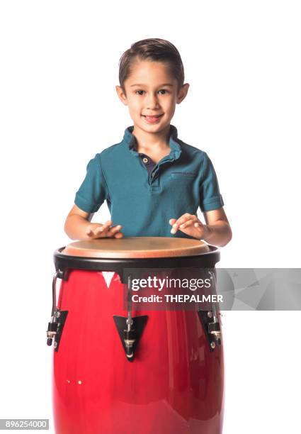 cuban boy playing latin percussion - conga stock pictures, royalty-free photos & images