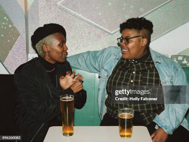 queer friendship, london - holly falconer stock pictures, royalty-free photos & images