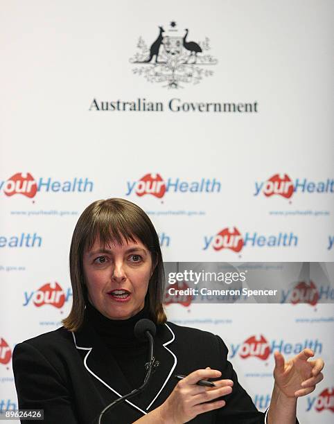 Minister for Health and Ageing Nicola Roxon makes a funding announcement for a new clinical school, and health consultation during a press conference...