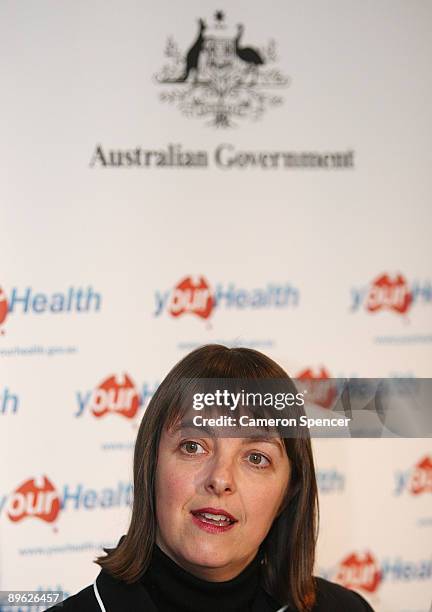 Minister for Health and Ageing Nicola Roxon makes a funding announcement for a new clinical school, and health consultation during a press conference...