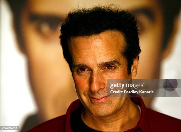 Magician David Copperfield holds a photo call to launch his first Australian show in 10 years and associated national tour, at the Brisbane...