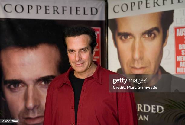 David Copperfield poses at a photo call to celebrate his first Australian show in 10 years and to discuss his first Australian show in a national...