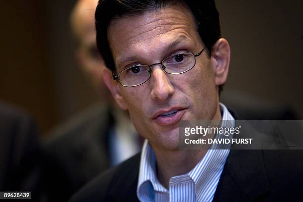 House Minority Whip Eric Cantor of Virginia speaks during a press conference alongside other members of an official Republican Congressional...