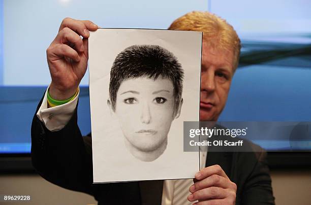 Clarence Mitchell, the press spokesman for the McCann family, addresses a press conference to release a photofit image of a woman sought in the...