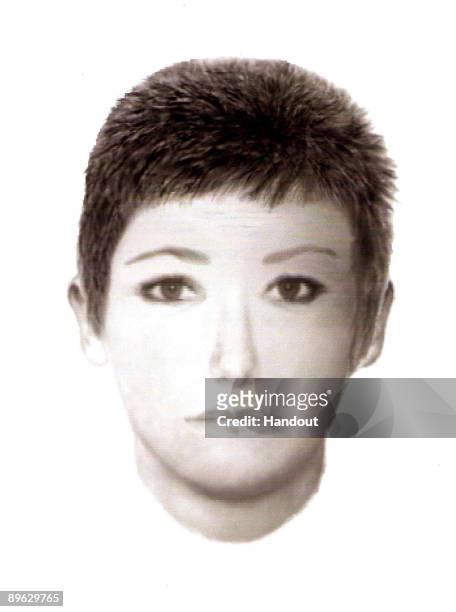 This Handout image displays, a E-Fit photo-composite of a woman sought in the search for missing girl Madeleine McCann distributed to the press on...