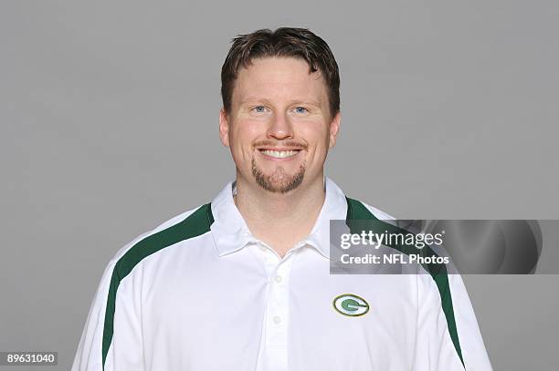 Ben McAdoo of the Green Bay Packers poses for his 2009 NFL headshot at photo day in Green Bay, Wisconsin.