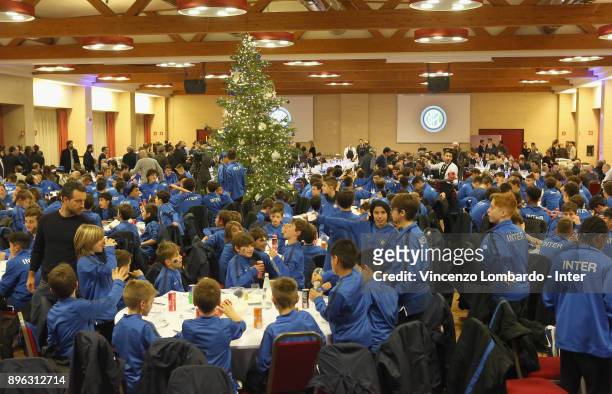 General view during the FC Internazionale Youth Teams Christmas Party at on December 20, 2017 in near Milan, Italy.