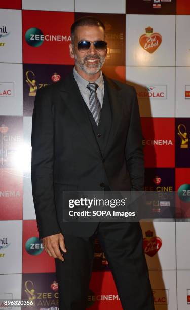 Indian film actor Akshay Kumar attend the Red carpet event of Zee Cine Awards 2018 at MMRDA Ground, Bandra in Mumbai.