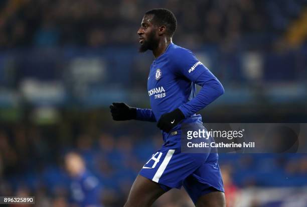 Tiemoue Bakayoko of Chelsea during the Carabao Cup Quarter-Final match between Chelsea and AFC Bournemouth at Stamford Bridge on December 20, 2017 in...