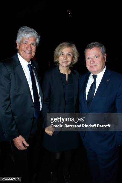President of the Pasteur-Weizmann Council Maurice Levy, politician Valerie Pecresse and Jean Veil attend the Gala evening of the Pasteur-Weizmann...