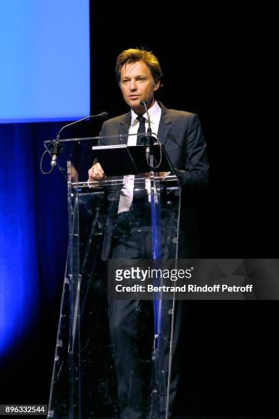 Journalist Laurent Delahousse presents the Gala evening of the Pasteur-Weizmann Council in Tribute to Simone Veil at Salle Pleyel on December 20,...