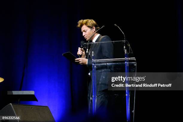 Journalist Laurent Delahousse presents the Gala evening of the Pasteur-Weizmann Council in Tribute to Simone Veil at Salle Pleyel on December 20,...