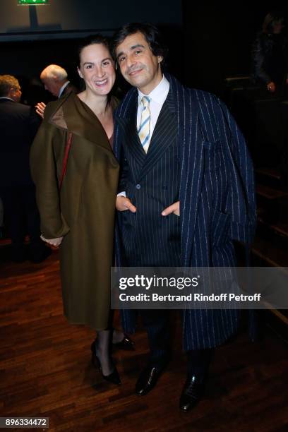 Ariel Wizman and his wife Osnath Assayag attend the Gala evening of the Pasteur-Weizmann Council in Tribute to Simone Veil at Salle Pleyel on...