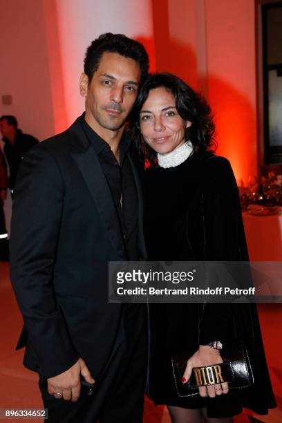 Actor Tomer Sisley and his wife Sandra attend the Gala evening of the Pasteur-Weizmann Council in Tribute to Simone Veil at Salle Pleyel on December...