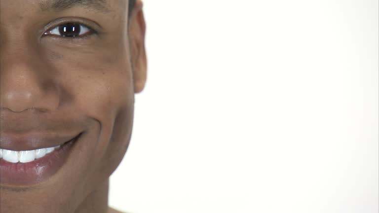 Mabs Face 198 Close Up Face Man Smiling Side Face Stock Videos, Footage, & 4K ...