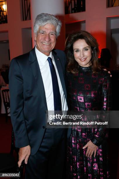 President of the Pasteur-Weizmann Council Maurice Levy and actress Elsa Zylberstein attend the Gala evening of the Pasteur-Weizmann Council in...