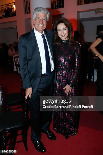 President of the Pasteur-Weizmann Council Maurice Levy and actress Elsa Zylberstein attend the Gala evening of the Pasteur-Weizmann Council in...