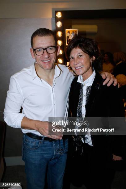 Dany Boon and Sylvie Rousseau pose after the "Dany de Boon Des Hauts-De-France" Show at L'Olympia on December 18, 2017 in Paris, France.