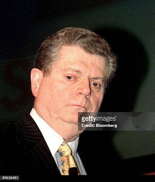 File photo of Apple Computer Chairman and Chief Executive Officer Gilbert Amelio seen during a keynote address at the Internet World 97 exposition in...